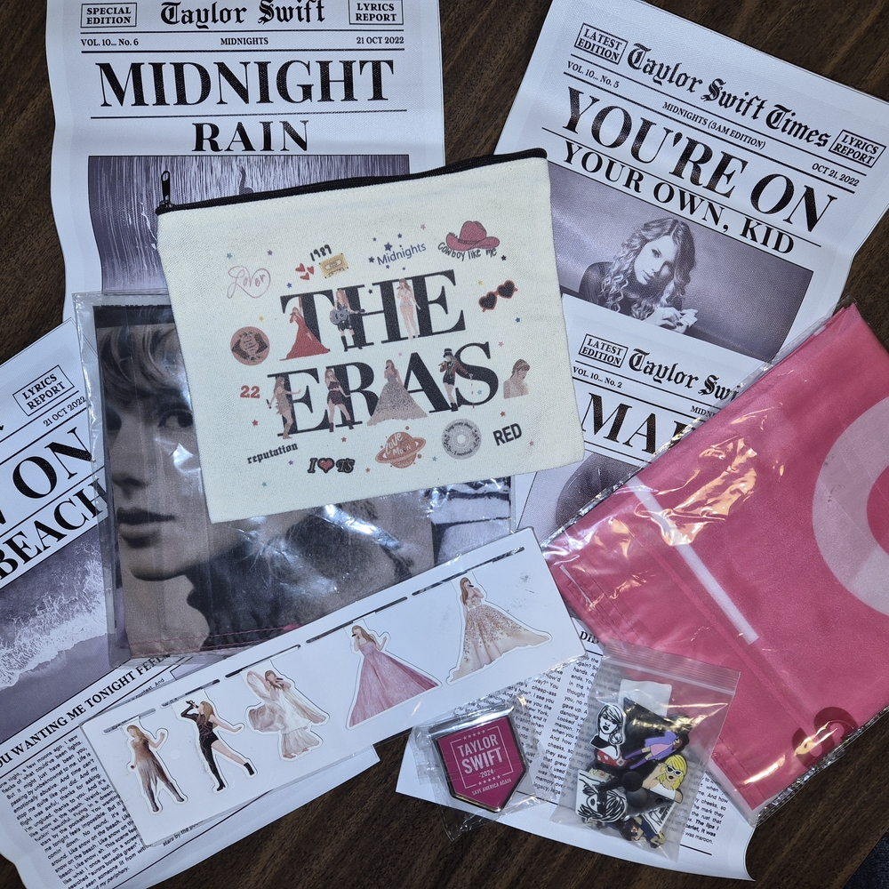 Taylor Swift The Eras Pouch and Accessories Gift Set Bundle